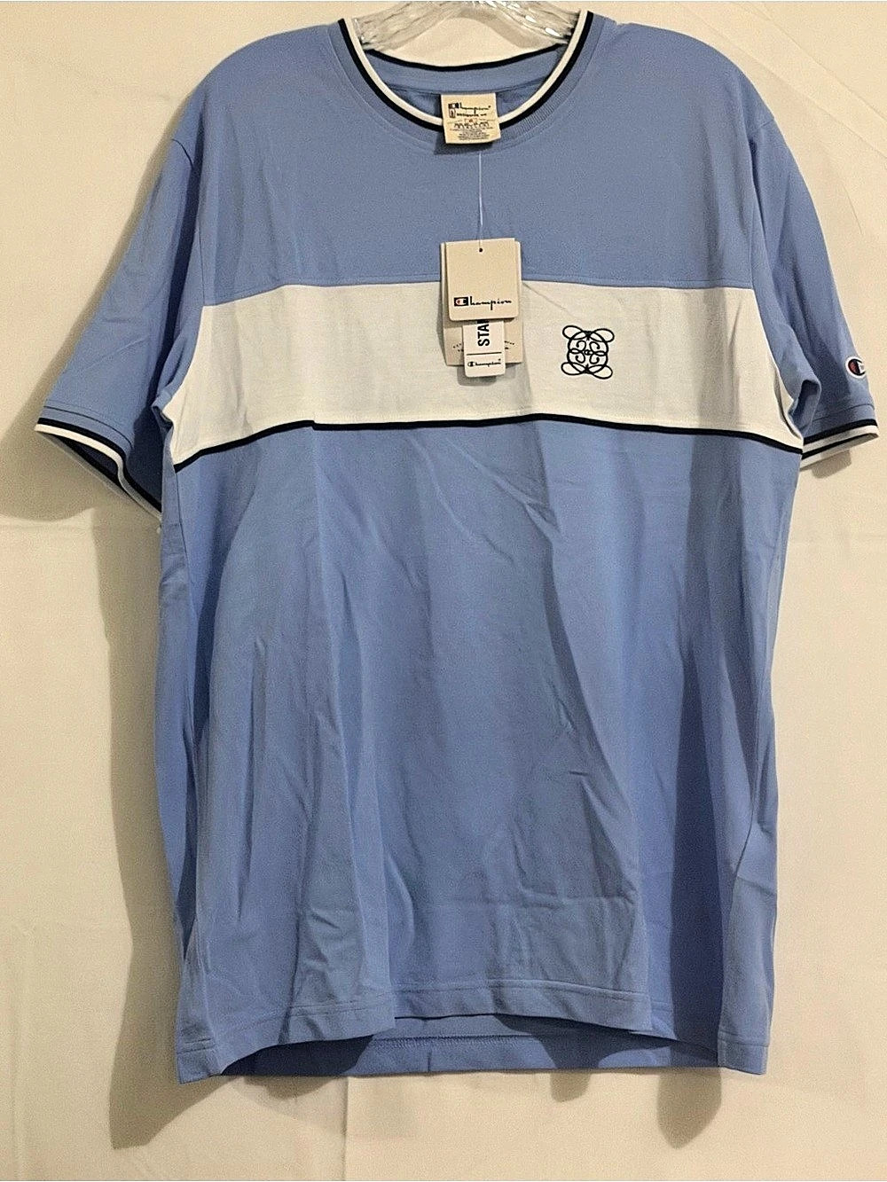 Champion Color Block Cotton Tee Size Large NWT